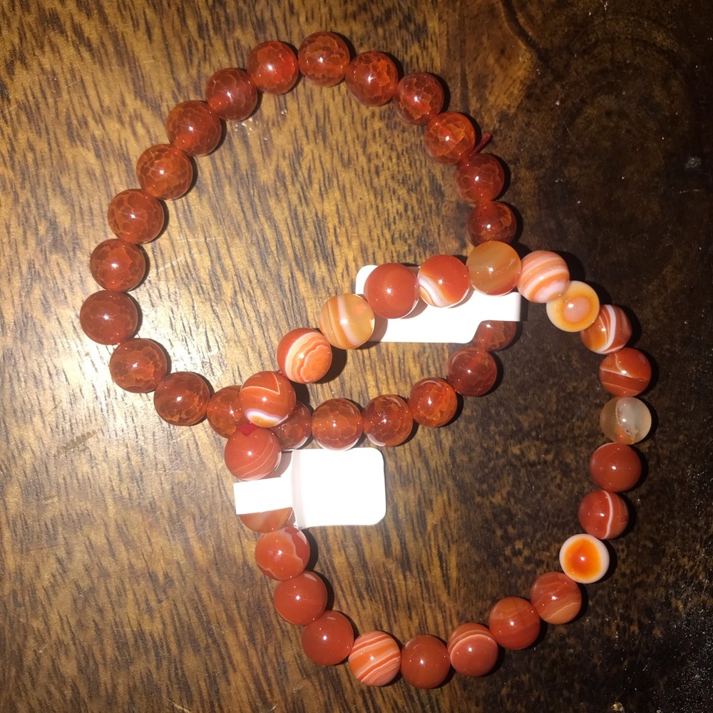 COPY - ❤️ Set(2) Gorgeous Carnelian 8mm Bracelets ❤️